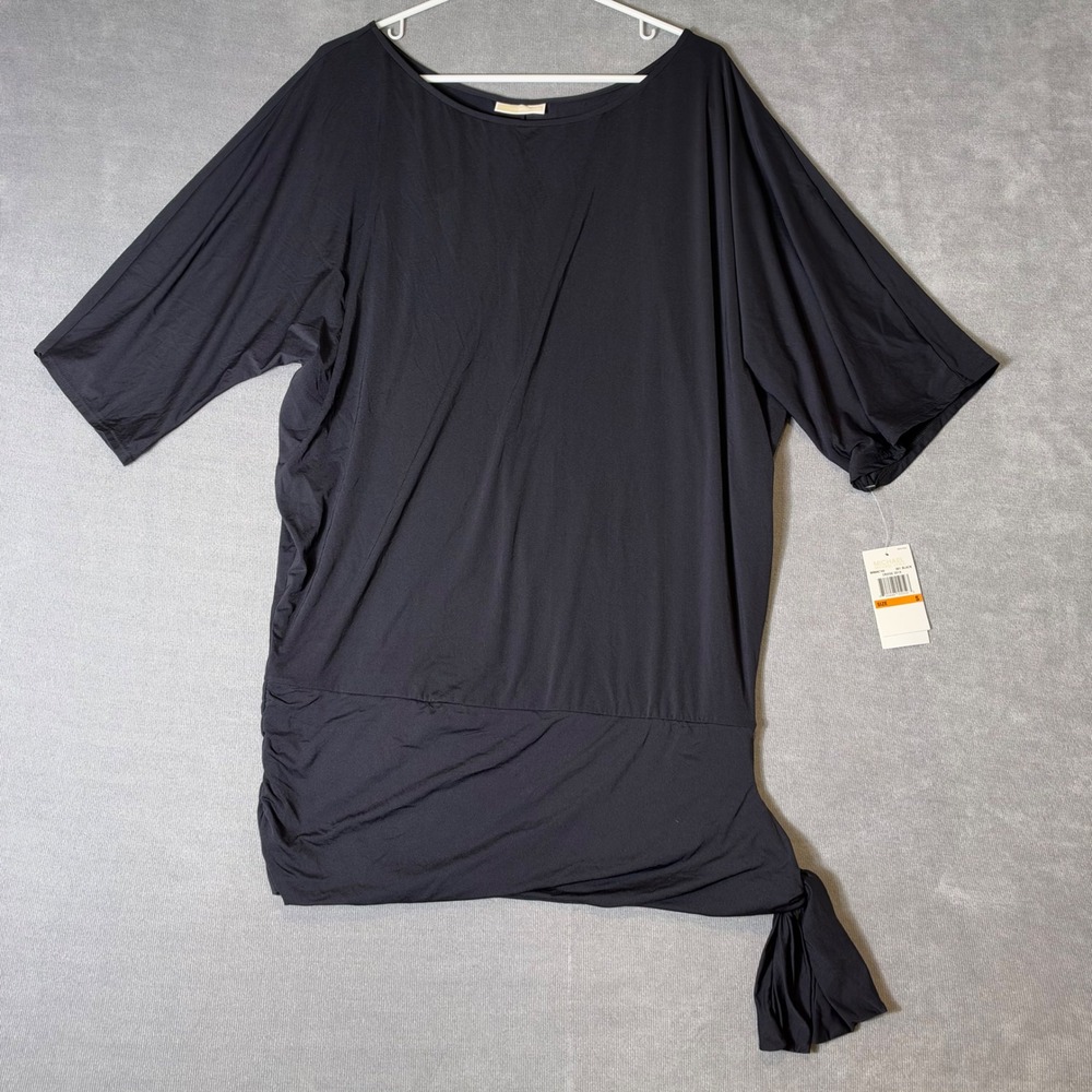 Michael Michael Kors Black Dolman Sleeve Side Tie Top Small NWT